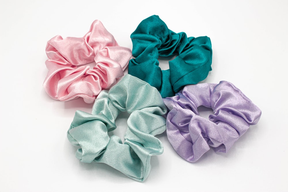satin colorful scrunchies